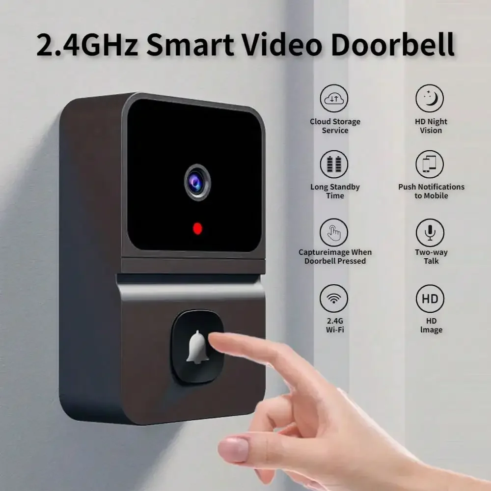 Home Security Doorbell Camera - Wireless Doorbell WiFi Outdoor 480P Camera