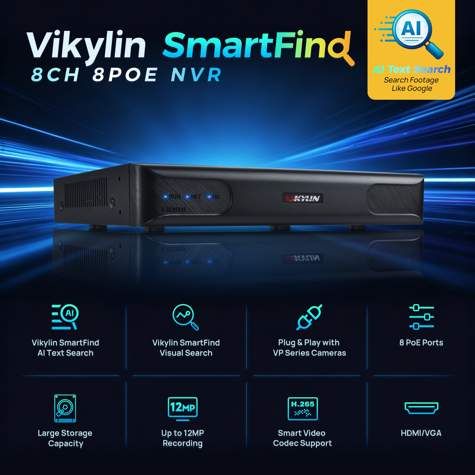 Home Security And Camera Systems - Vikylin 4K NVR UP to 12MP