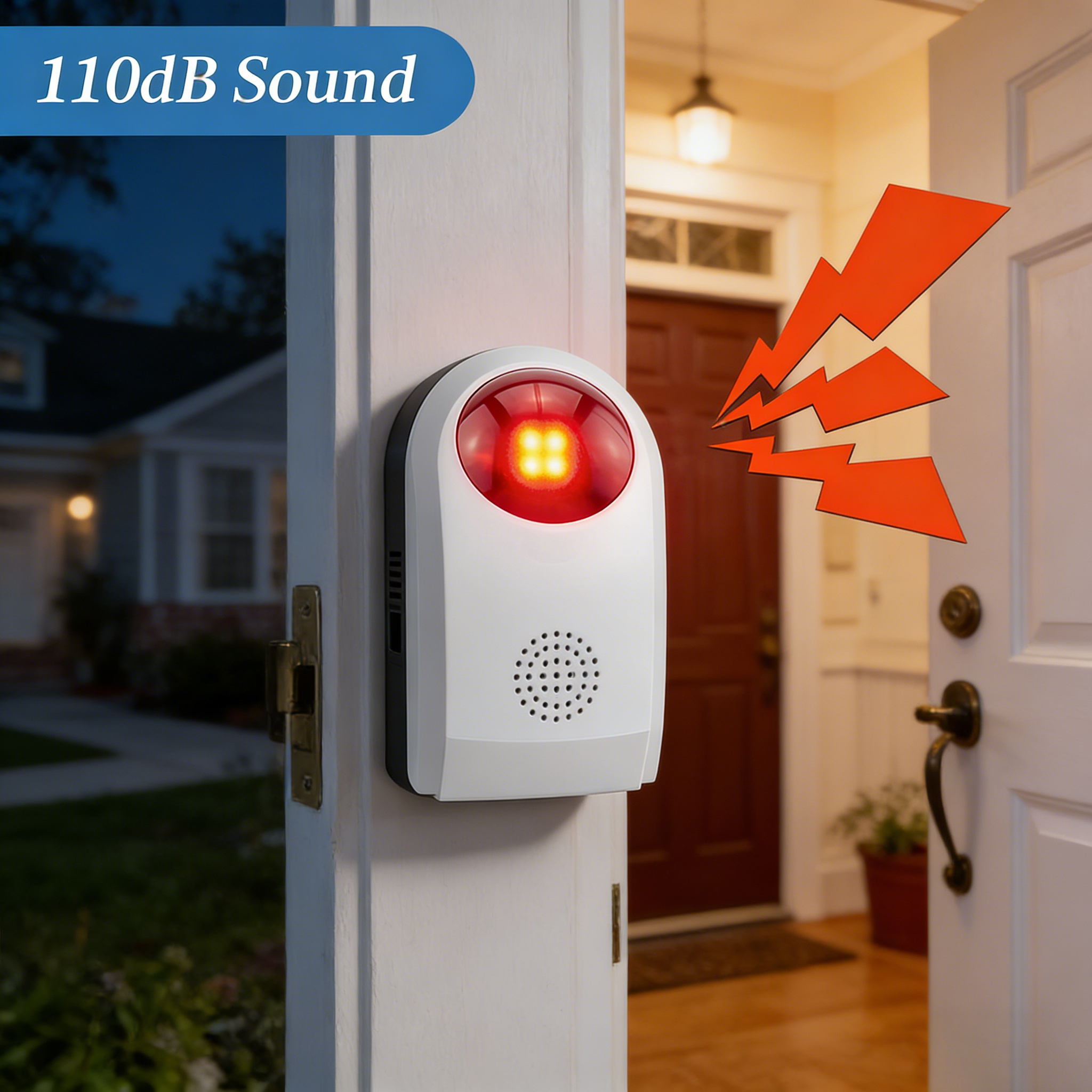 Home Security Siren - Flash Alarm Wireless Outdoor Siren With