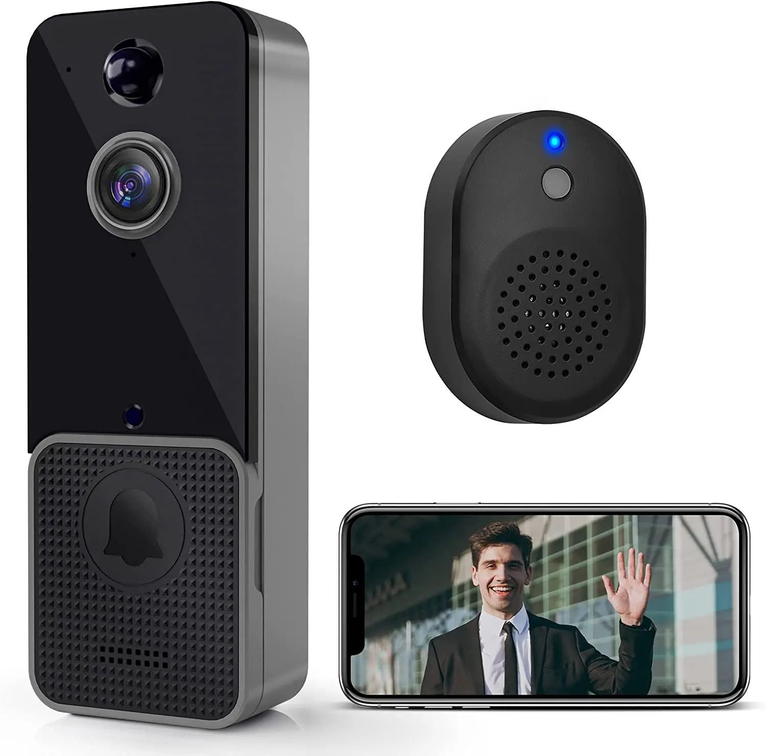 Home Security Doorbell Camera - Wireless WiFi Video Doorbell Camera PIR