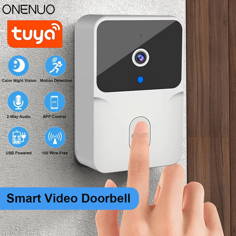 Home Security Doorbell Camera - Tuya WiFi Video Doorbell Wireless HD