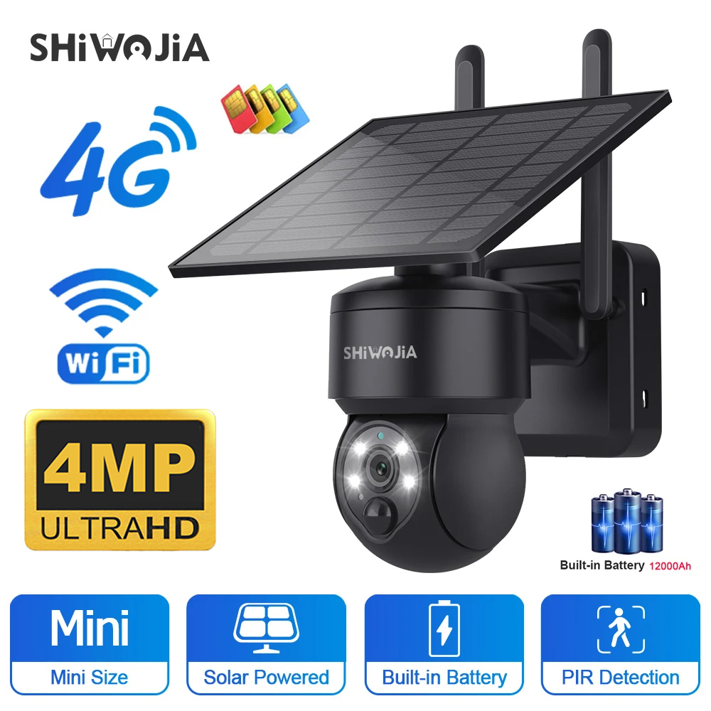 SHIWOJIA WIFI Wireless PTZ Sol - Home Security Outdoor Camera System ulasan dan harga