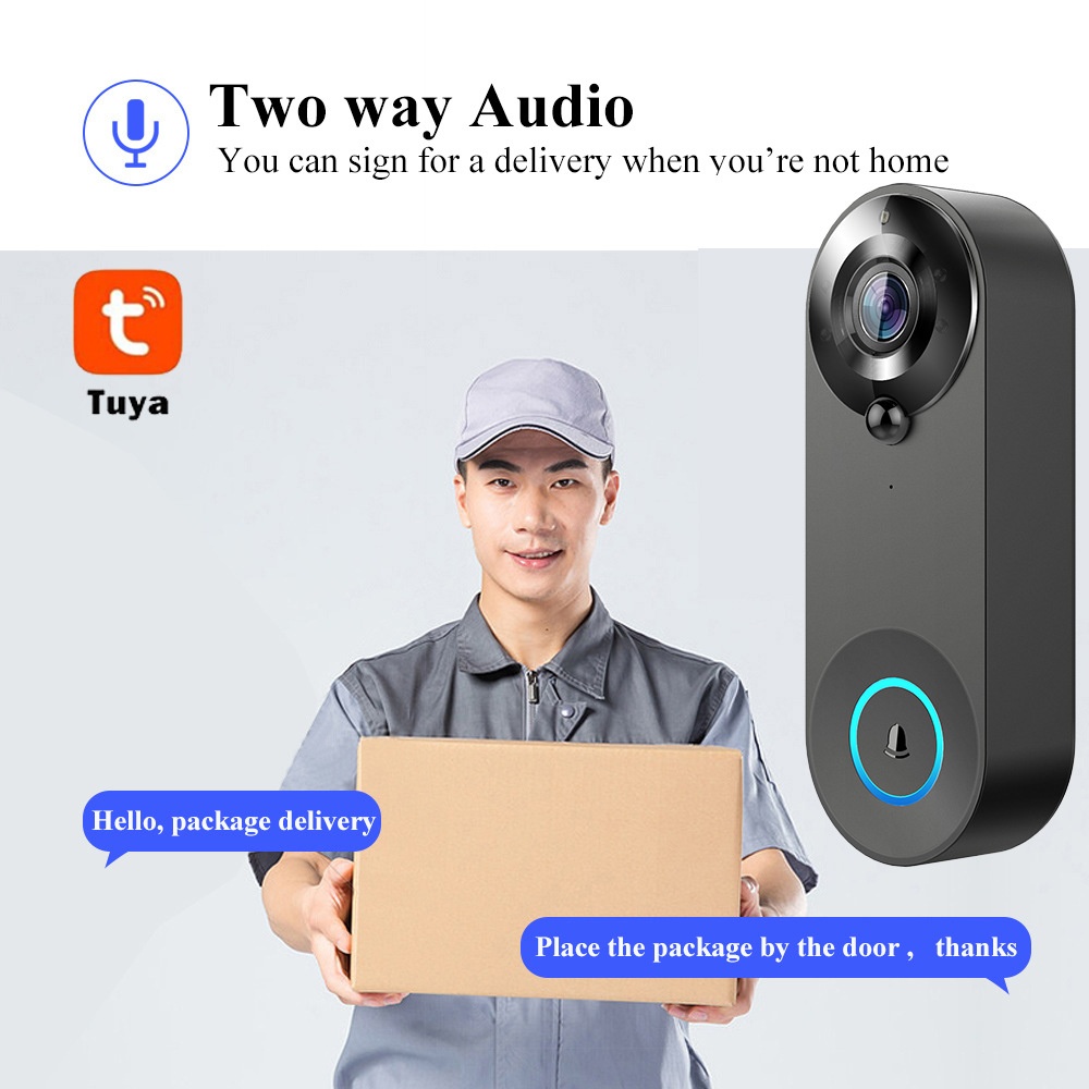 Tuya 1080P Wireless WIFI Doorb - Home Security Doorbell Camera ulasan dan harga