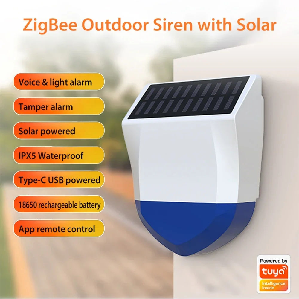 Tuya Smart Siren Alarm Waterpr - Home Security Siren ulasan dan harga