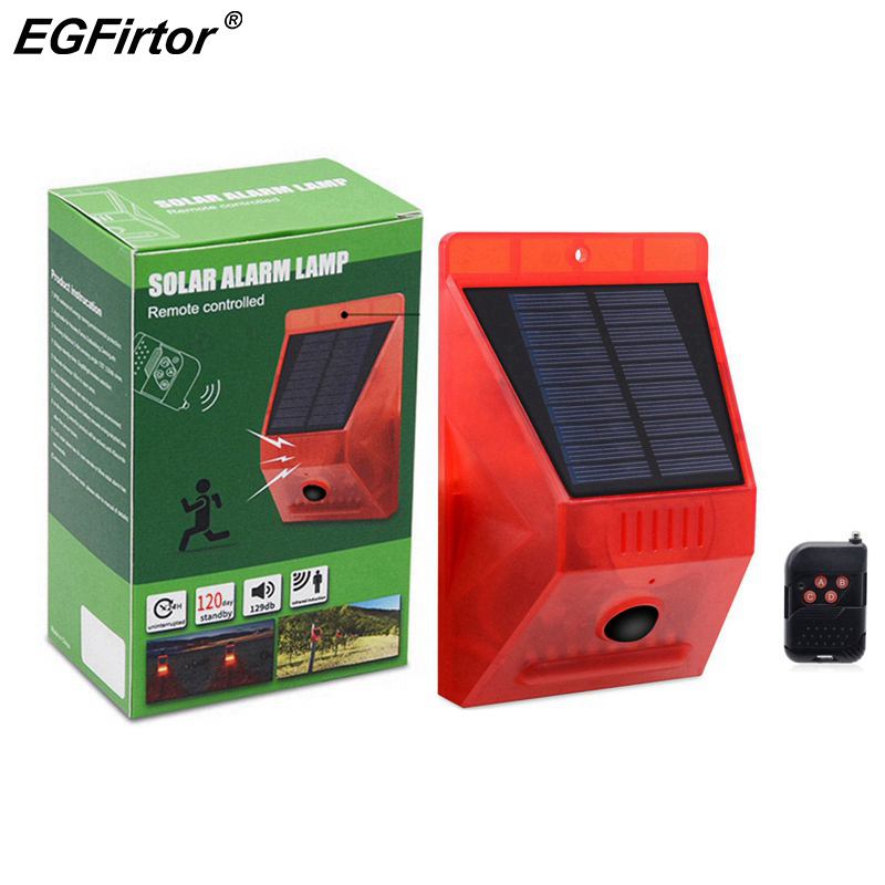 Solar Alarm Lamp Remote Contro - Home Security Siren ulasan dan harga