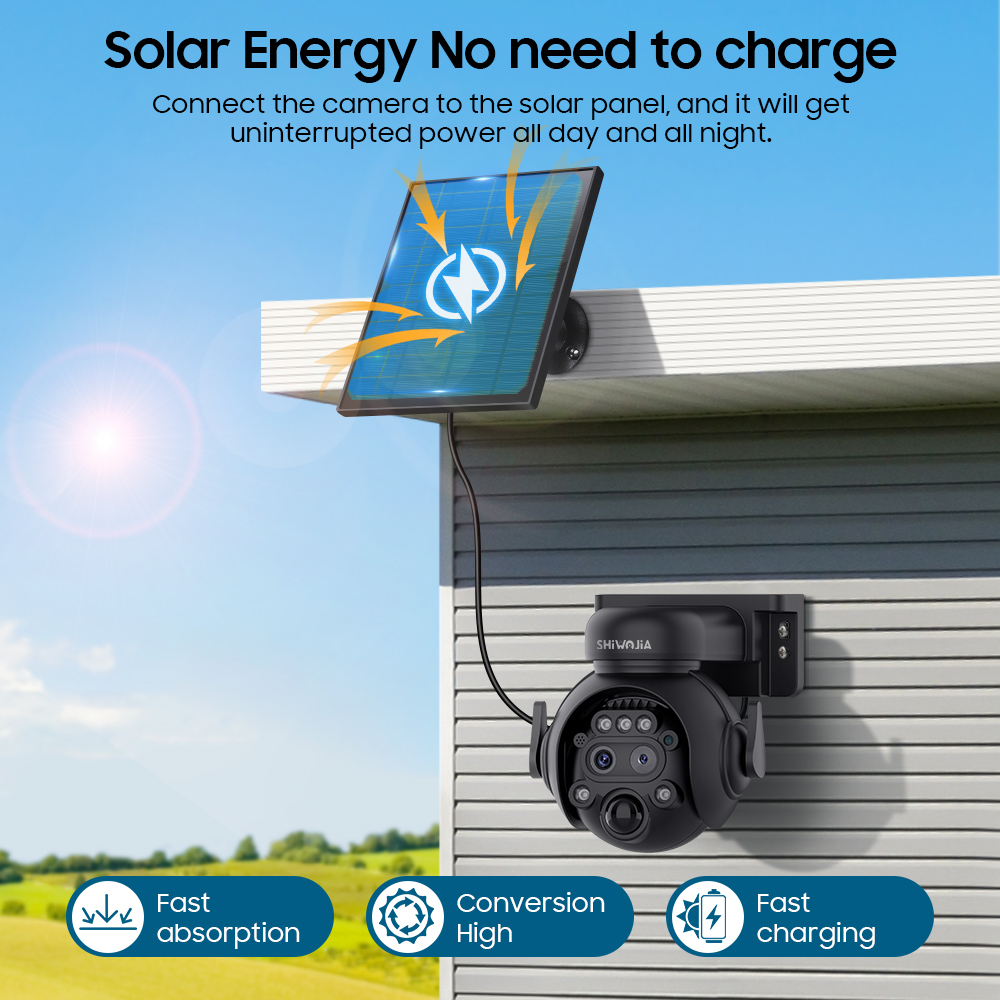SHIWOJIA 12X Zoom 4G LTE Solar - Home Security Outdoor Camera System ulasan dan harga