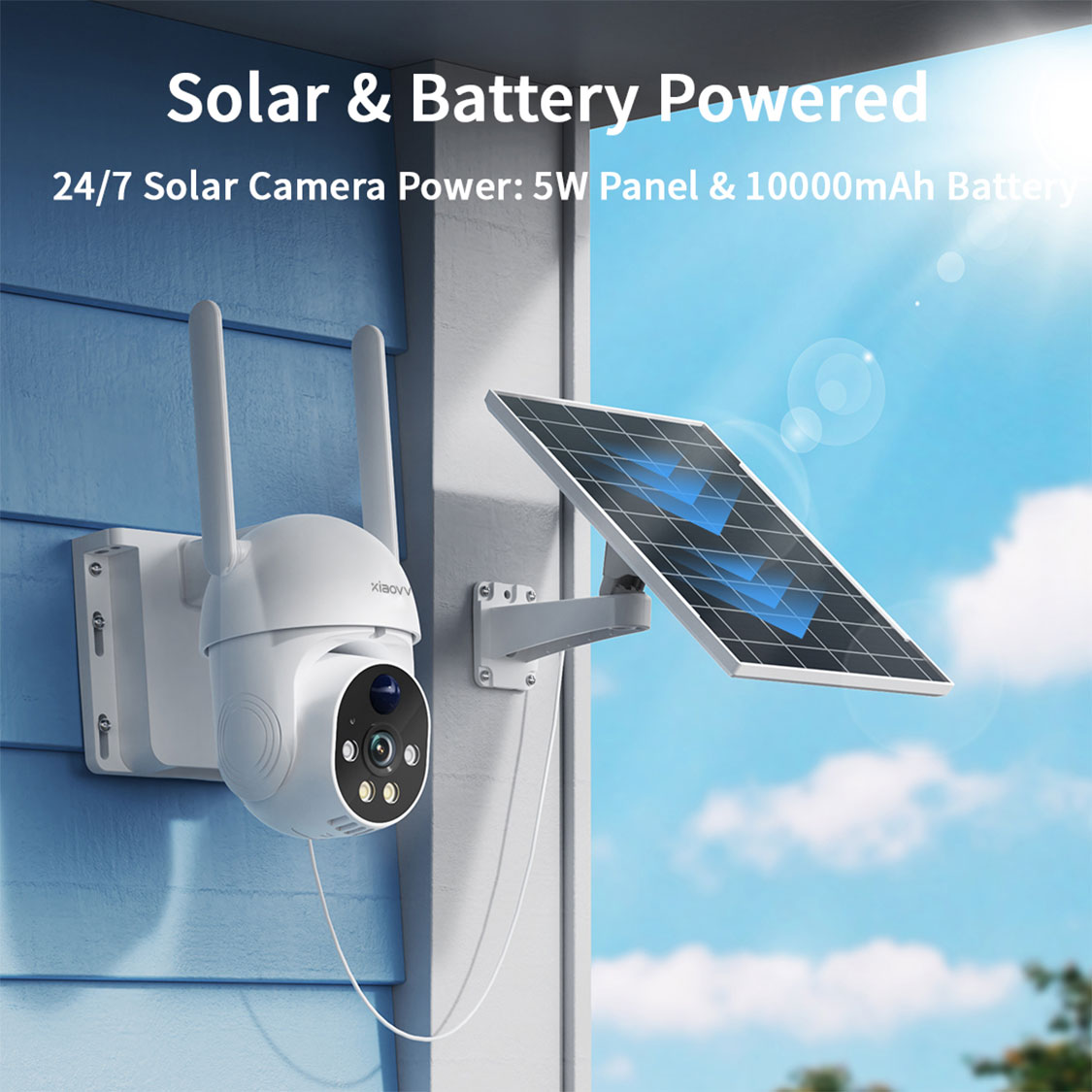 XIAOVV Solar camera wireless 4 - Home Security Outdoor Camera System ulasan dan harga