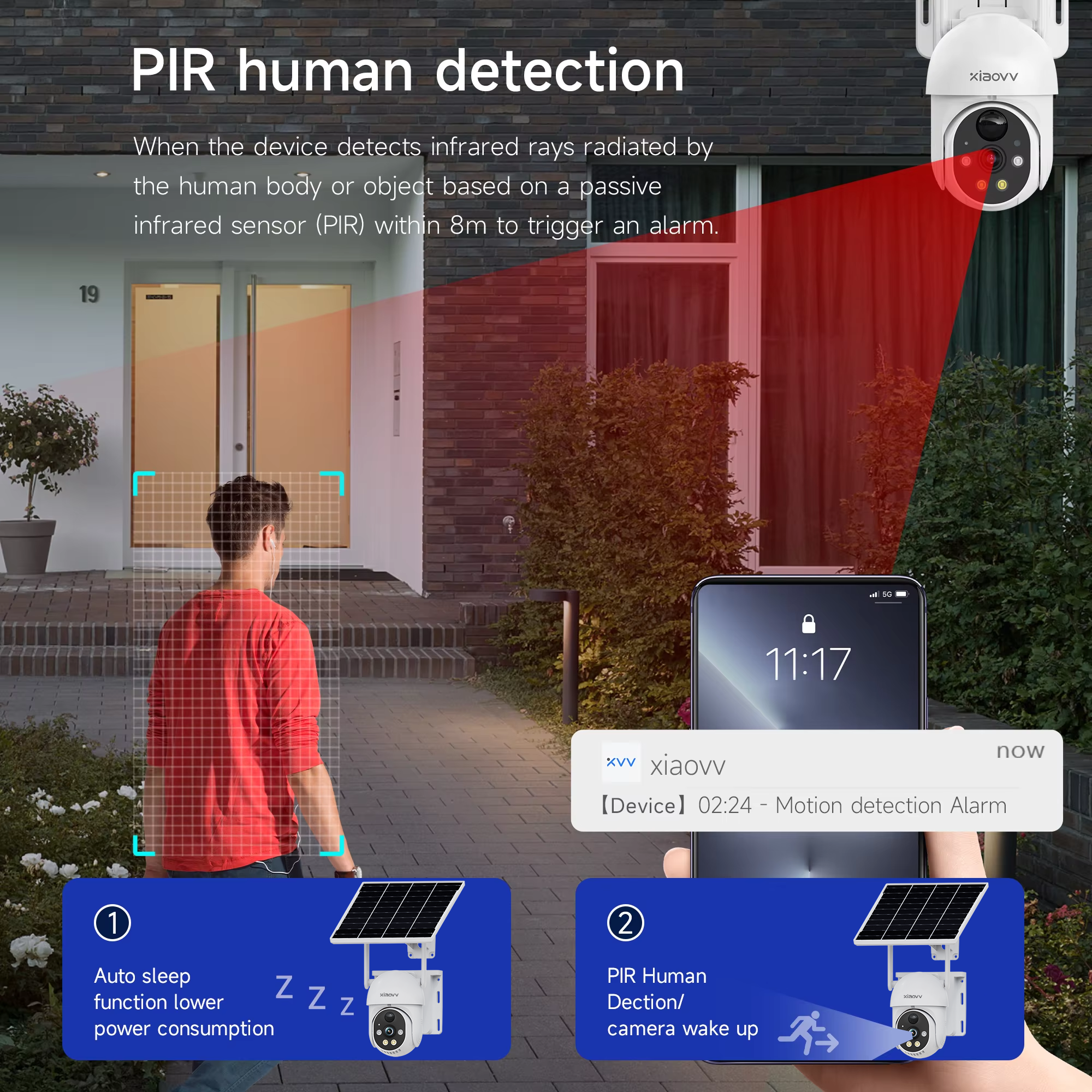 XIAOVV Solar camera wireless 4 - Home Security Outdoor Camera System ulasan dan harga