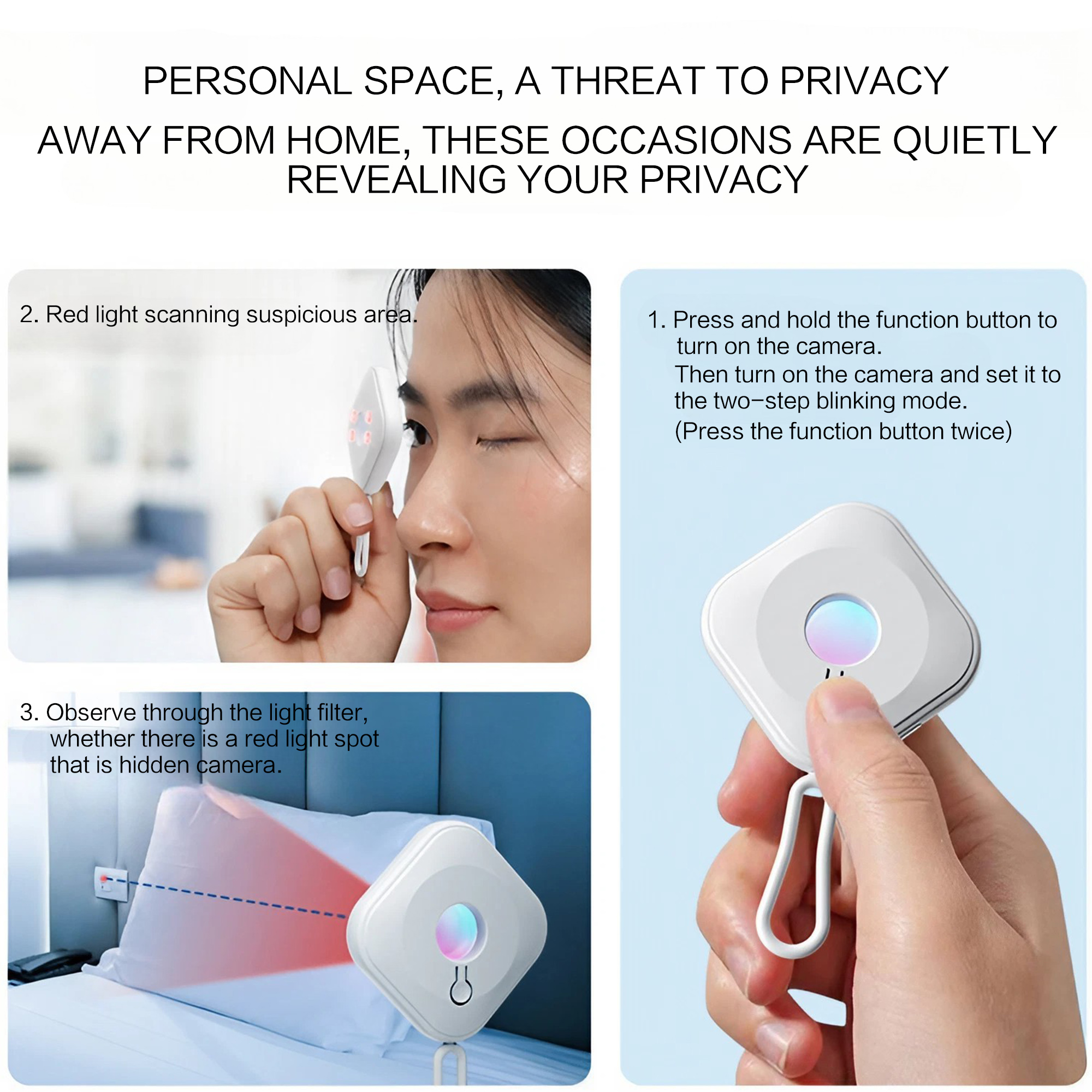 Portable Smart Infrared Scanne - Home Security Hidden Cameras ulasan dan harga