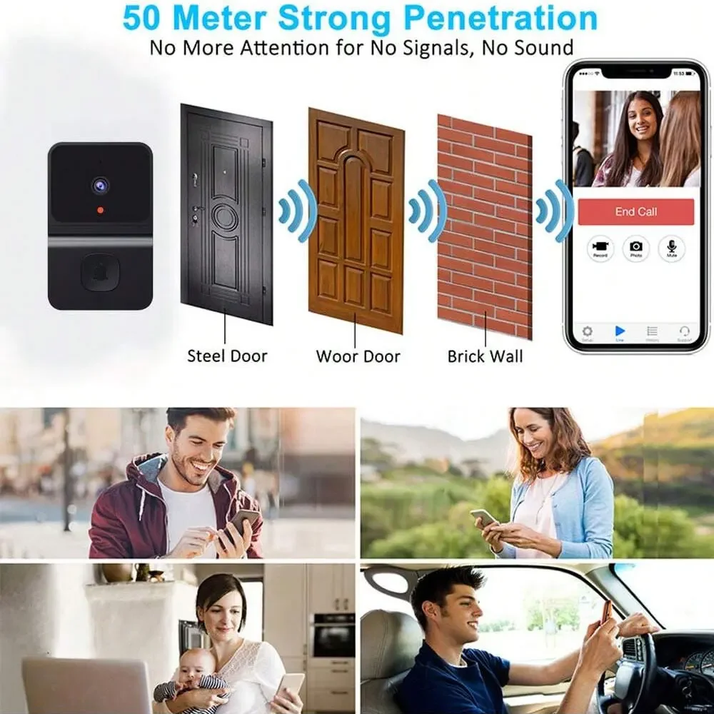 Wireless Doorbell WiFi Outdoor - Home Security Doorbell Camera ulasan dan harga