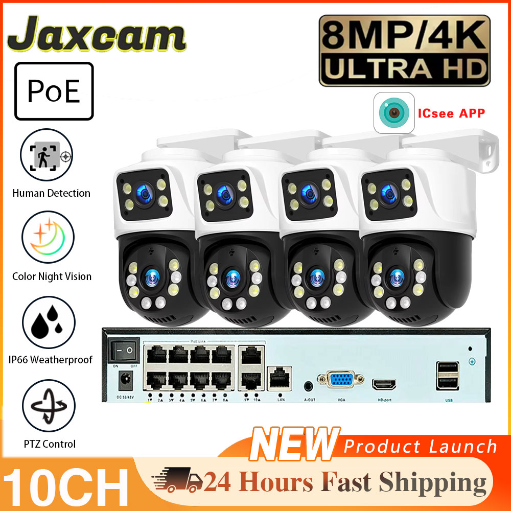 10CH POE NVR 8MP HD Human Dete - Home Security And Camera Systems ulasan dan harga