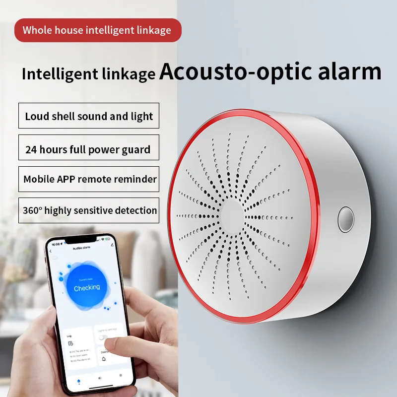 Tuya ZigBee Smart Siren 85DB W - Home Security Siren ulasan dan harga