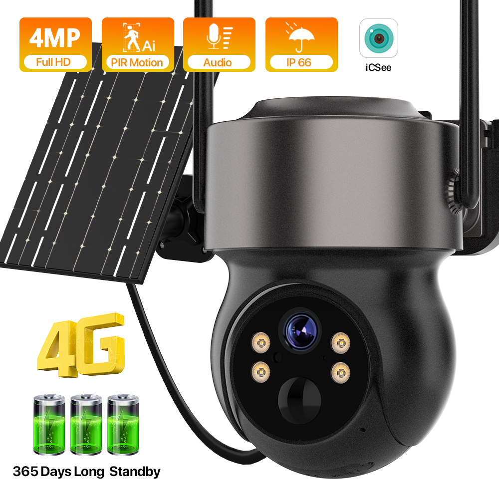 4MP 4G SIM Solar Battery Power - Home Security Outdoor Camera System ulasan dan harga