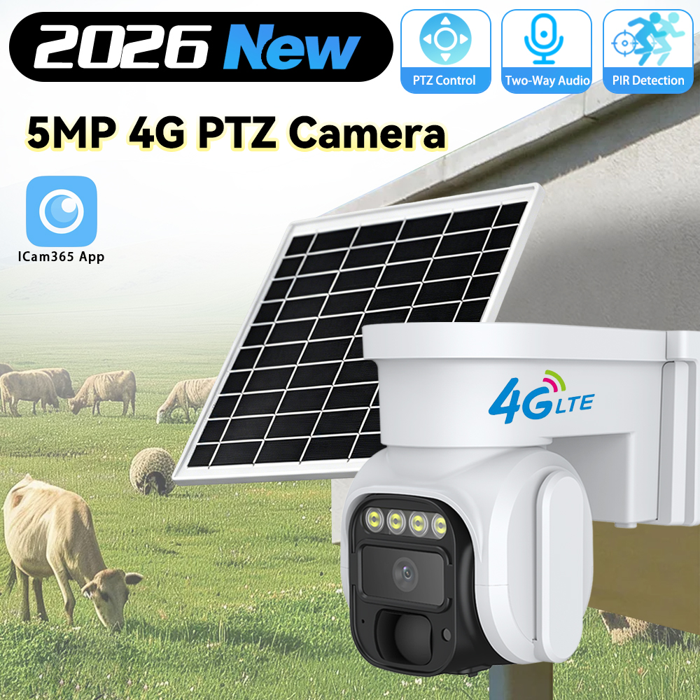 5MP Solar PTZ Camera PIR Detec - Home Security Outdoor Camera System ulasan dan harga