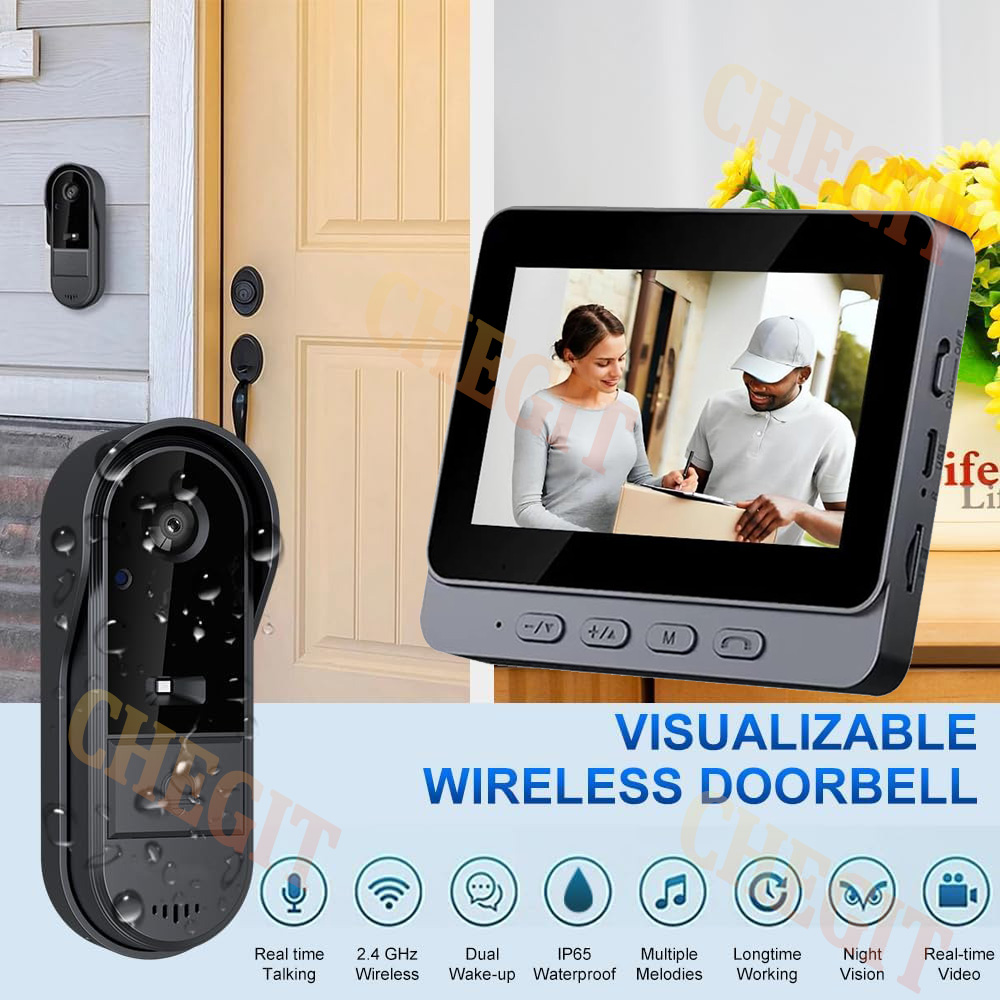 Wireless Wifi Doorbell Camera  - Home Security Doorbell Camera ulasan dan harga