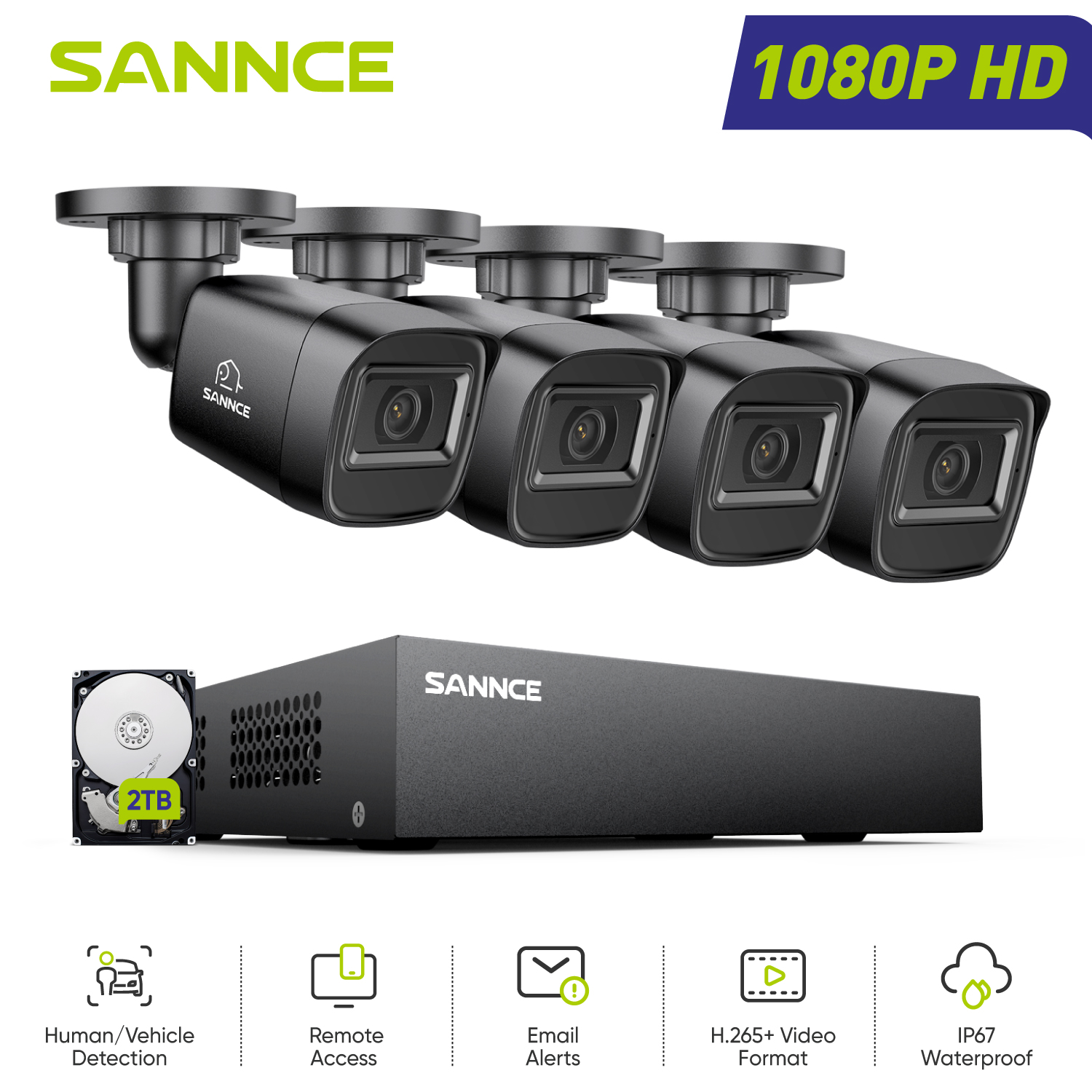 SANNCE 1080P Security Camera S - Home Security Outdoor Camera System ulasan dan harga
