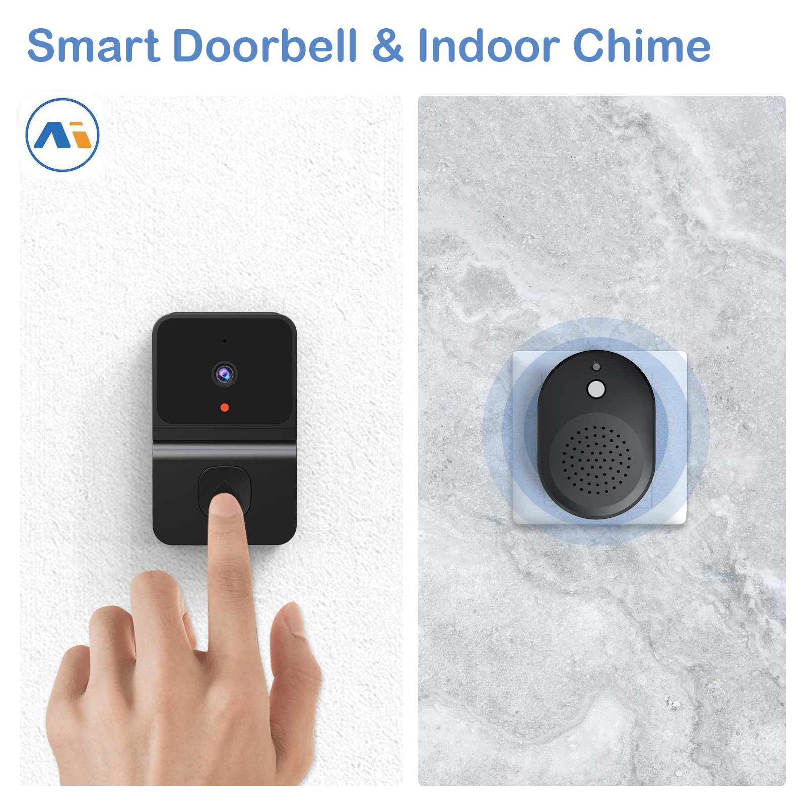 Wireless Doorbell WiFi Outdoor - Home Security Doorbell Camera ulasan dan harga