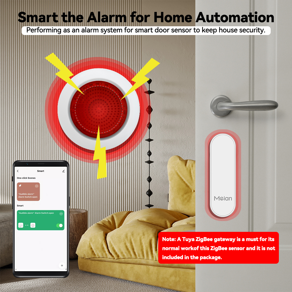 Meian Flash Sound Siren Alarm  - Home Security Siren ulasan dan harga