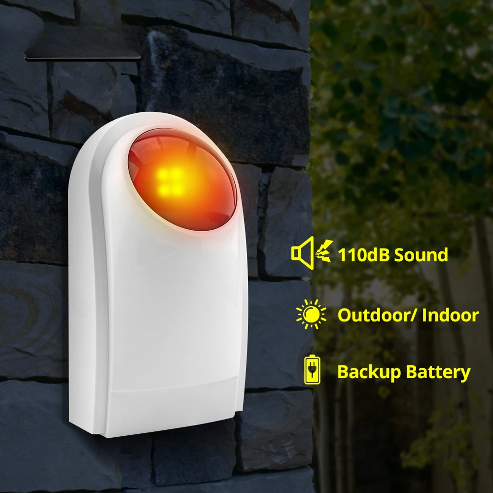 Flash Alarm Wireless Outdoor S - Home Security Siren ulasan dan harga