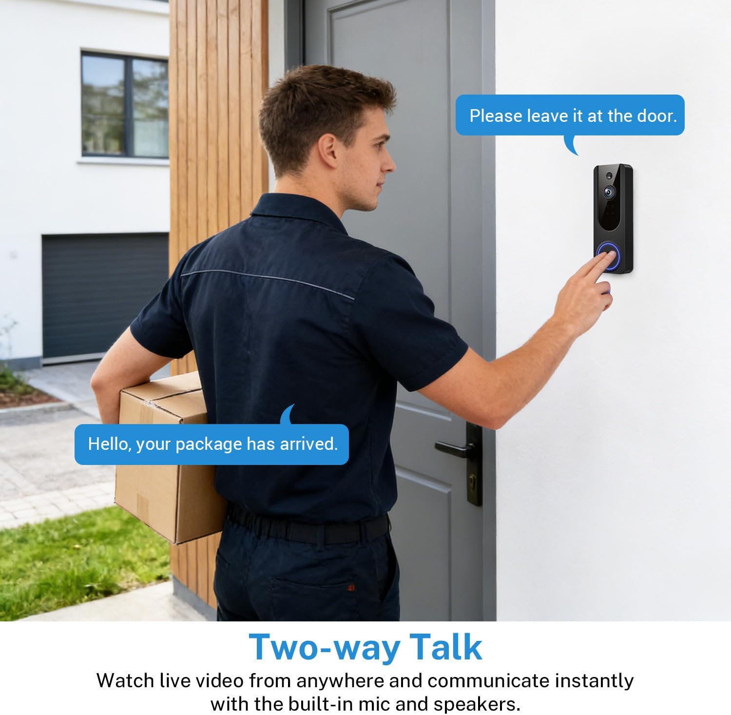 1080P Wireless Wi-Fi Doorbell  - Home Security Doorbell Camera ulasan dan harga
