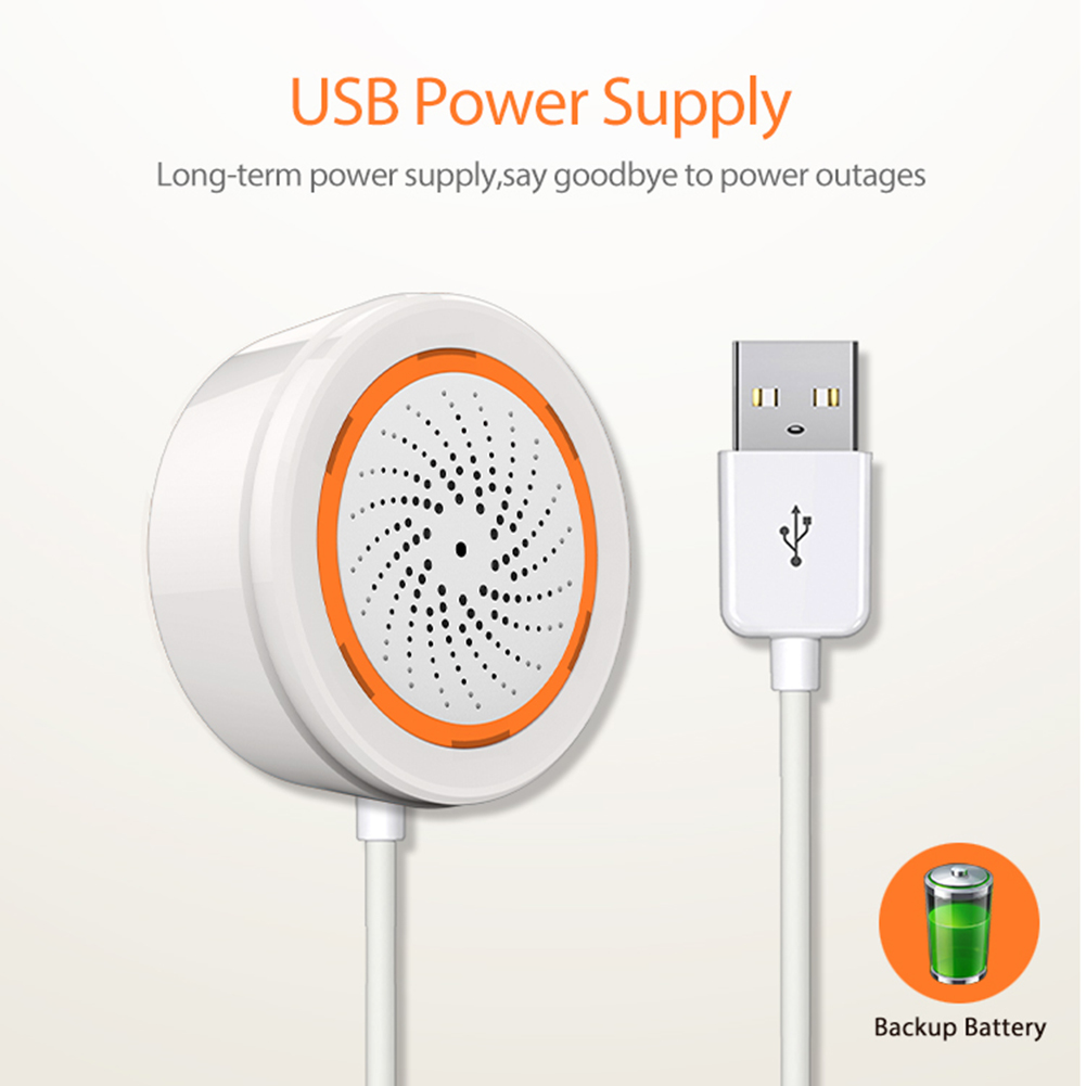 Tuya Zigbee Sound Light Sensor - Home Security Siren ulasan dan harga