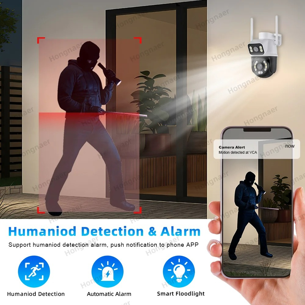 Hongnaer 6MP 4CH Dual Lens Hom - Home Security And Camera Systems ulasan dan harga