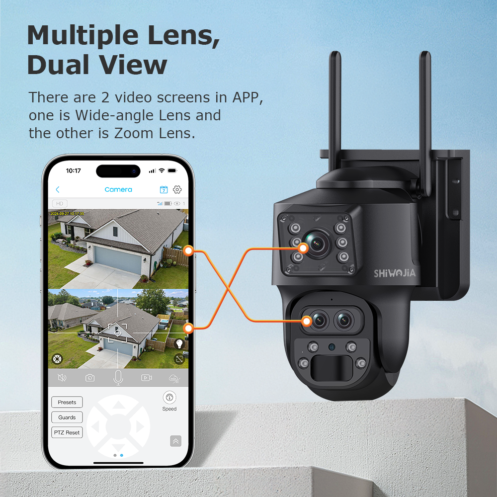 SHIWOJIA 15X ZOOM Solar Camera - Home Security Outdoor Camera System ulasan dan harga