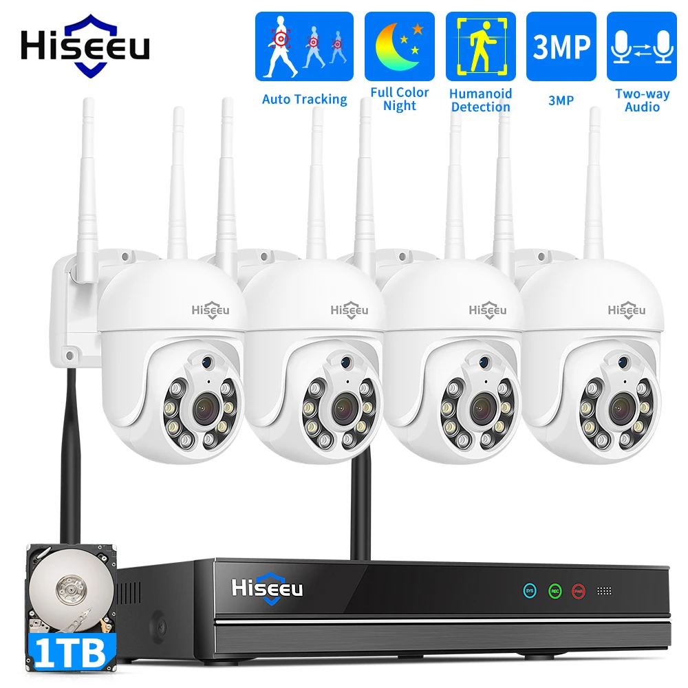 Hiseeu 5MP WiFi CCTV Camera Se - Home Security Outdoor Camera System ulasan dan harga