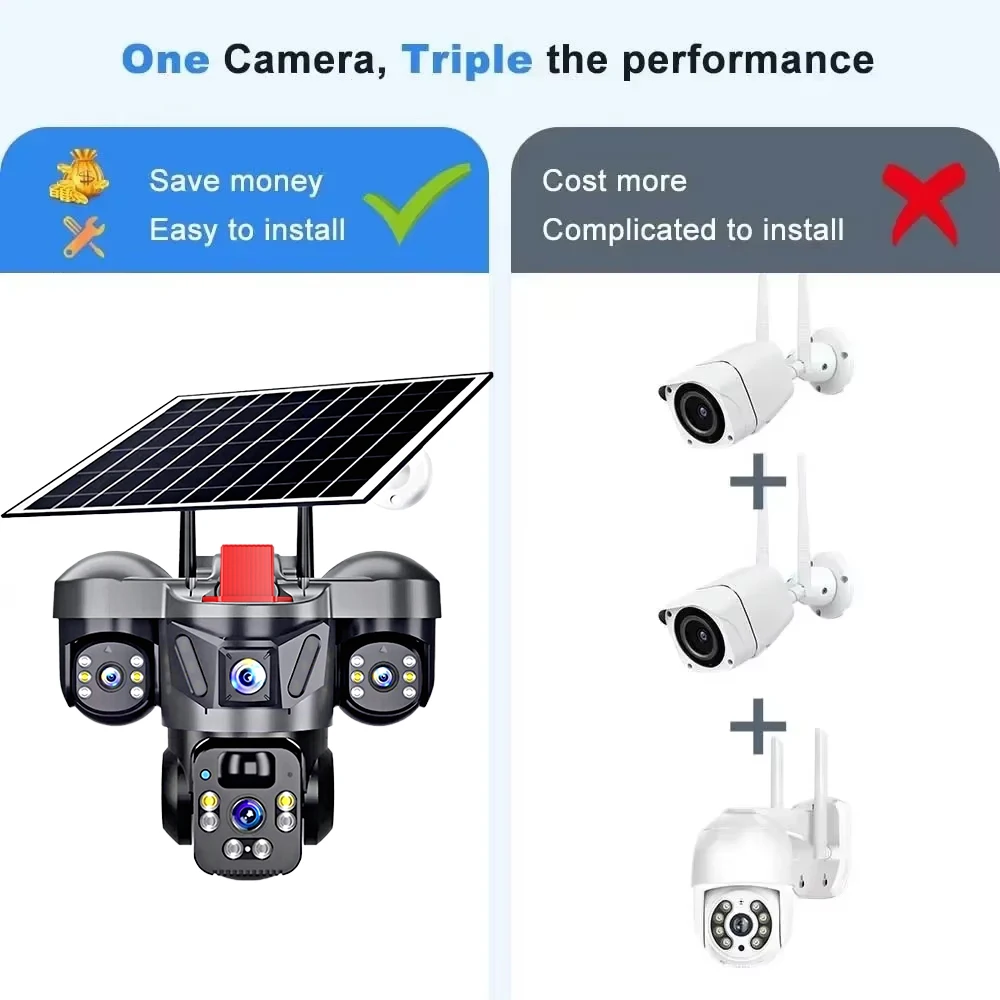KERUI V380 Pro Outdoor PTZ 6MP - Home Security Outdoor Camera System ulasan dan harga