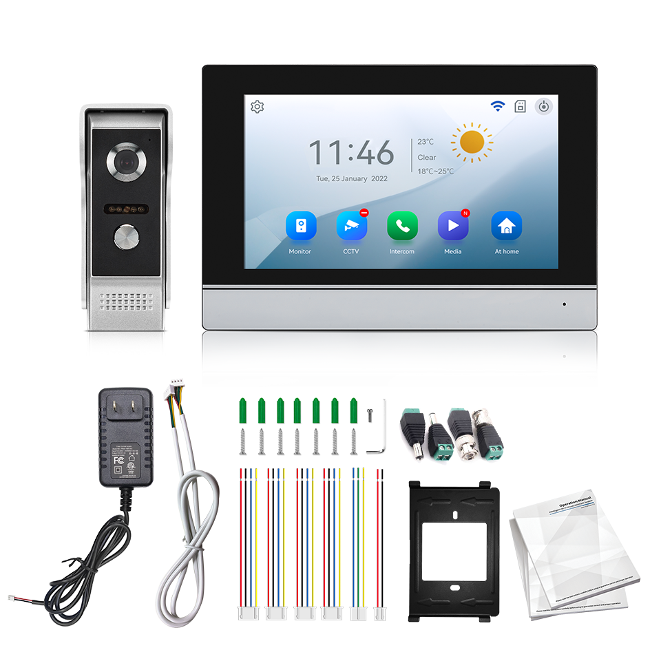 7Inch IPS Screen 2MP  Tuya Rem - Home Security Doorbell Camera ulasan dan harga