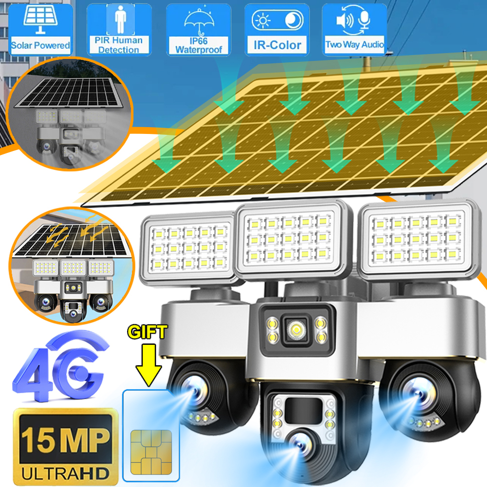 4G Sim Card Camera With Solar  - Home Security Outdoor Camera System ulasan dan harga