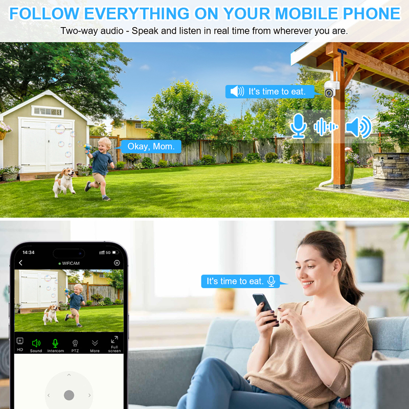 Smar 3MP Wireless CCTV Securit - Home Security Outdoor Camera System ulasan dan harga