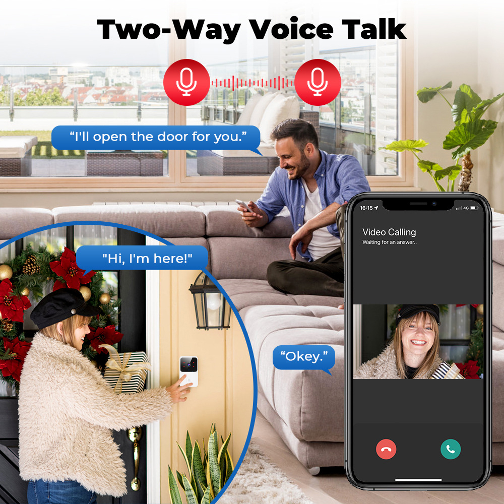 Tuya WiFi Video Doorbell Wirel - Home Security Doorbell Camera ulasan dan harga