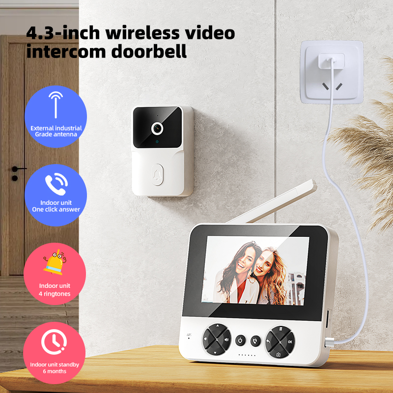 4.3'' Night Vision Video Doorb - Home Security Doorbell Camera ulasan dan harga
