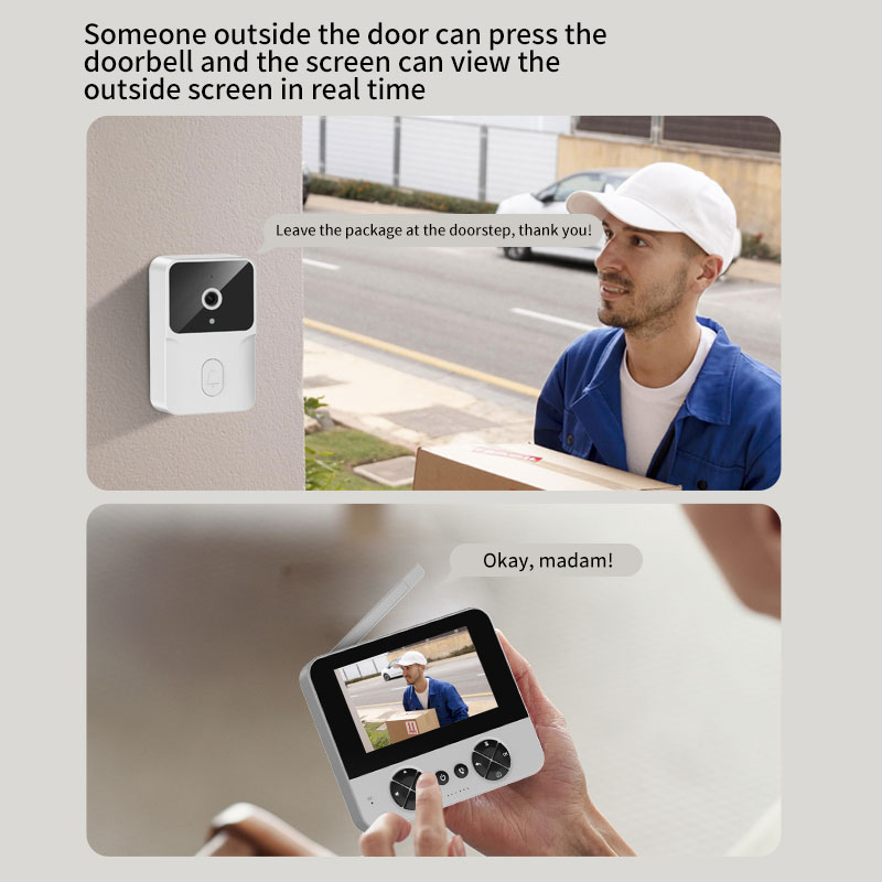 4.3'' Night Vision Video Doorb - Home Security Doorbell Camera ulasan dan harga