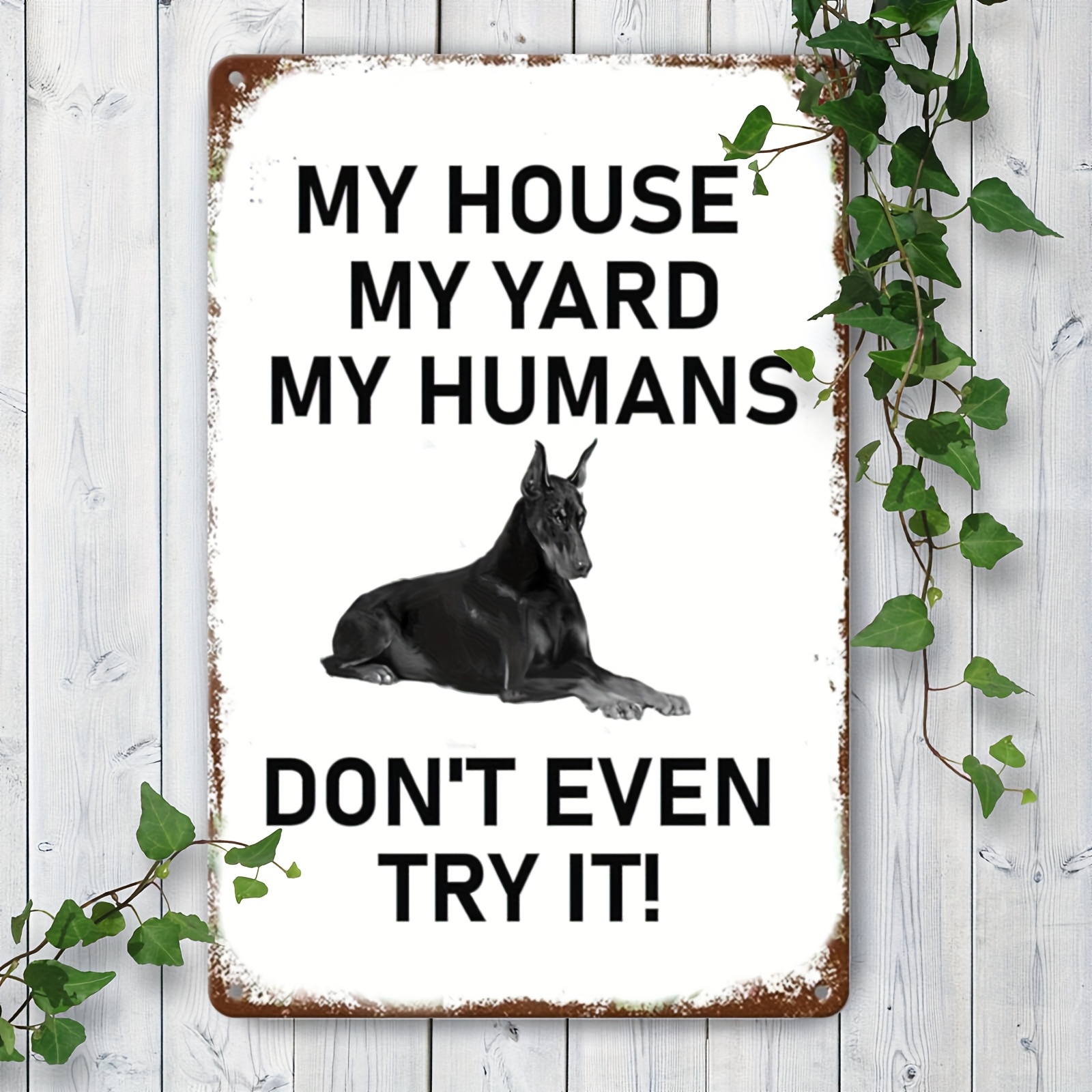 Vintage Doberman My House My H - Home Security In My Area ulasan dan harga
