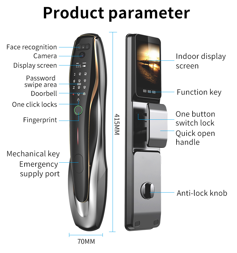 TYSH Tuya Security Fingerprint - Home Security Doorbell Camera ulasan dan harga