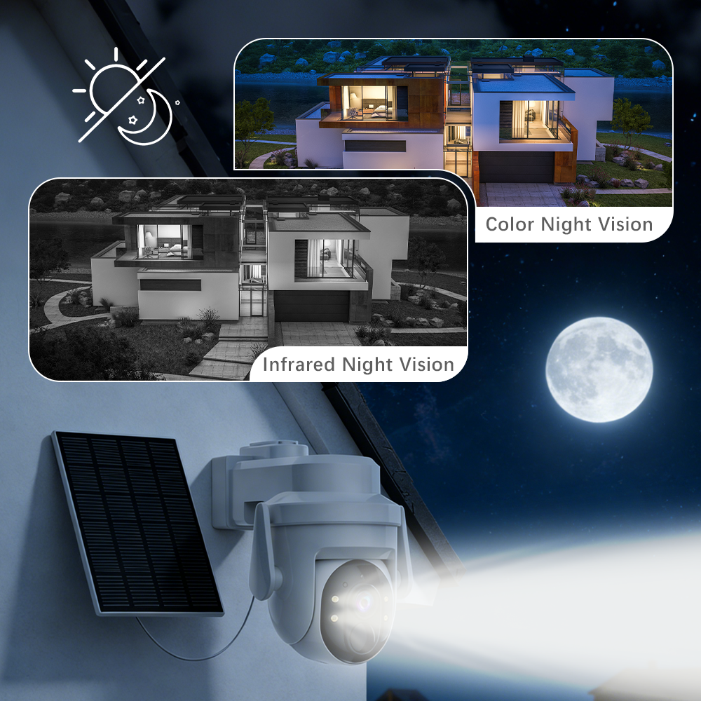 2K Solar Security Camera Pan/T - Home Security Outdoor Camera System ulasan dan harga