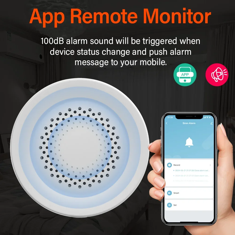 Tuya Zigbee WiFi Siren Alarm F - Home Security Siren ulasan dan harga
